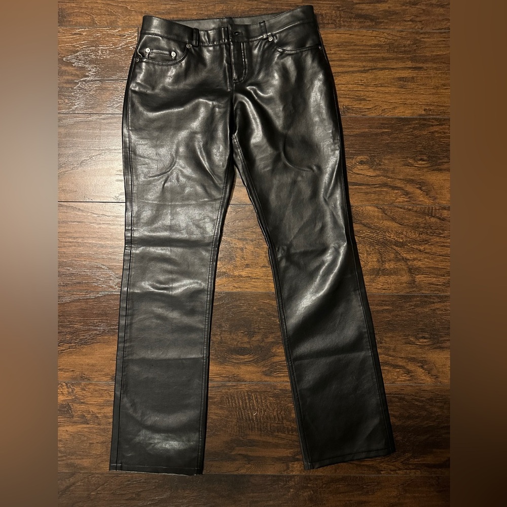 Express Faux Leather Straight Leg pants